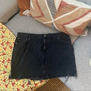 ASOS Curve Black Denim Skirt